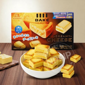 모리나가 베이크 크리미 치즈 10개입 크림치즈 미니케이크 일본 과자