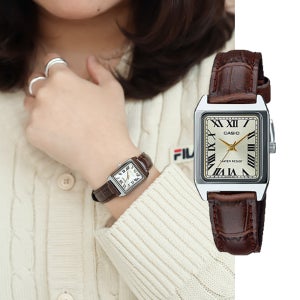 백화점AS가능 카시오 클래식 스퀘어 사각 가죽시계 LTP-V007L-9BDF 지코스모제품