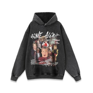 나홀로집에 후드 스웨트 맨투맨 티셔츠 후드 스트리트 힙합 루즈 빈티지 워싱