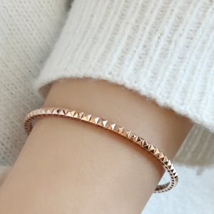 14k 18k 텐션 스터드 뱅글 금팔찌