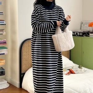 겨울 임부복 키큰 키작녀 임신복 임산부 폴라 기모 원피스