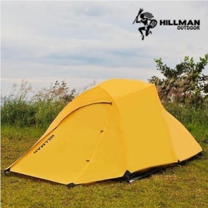 힐맨 클라우드업 스마트 2인용 텐트 옐로우 레드 그라운드시트 포함