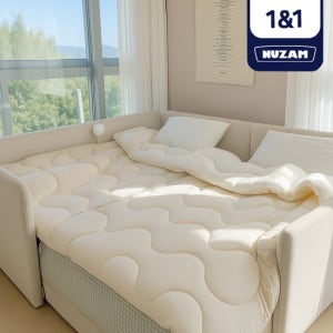 [누잠 프라임웜 발열이불 1&1] 먼지없이 부드러운 겨울이불 항균 기능성 겨울 자가발열 차렵 이불 퀸 침대 SS