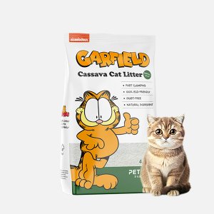 가필드 카사바 고양이모래 그린 가는입자 4.55kg+챠오츄르 증