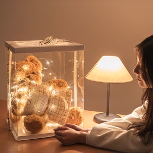 곰인형 꽃다발 선물 여자친구 기념일 예쁜 사랑스런 비누꽃 곰돌이 중형