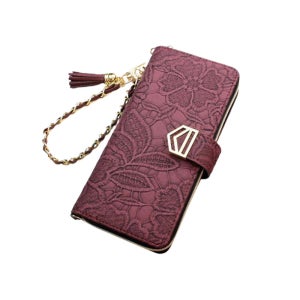 LG X6 2019 X625 드비욘 지퍼 지갑케이스 버건디