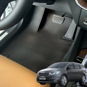 올뉴 카니발 그린 고무 카매트 자동차 발매트 발판 블랙 1열 운전석+조수석