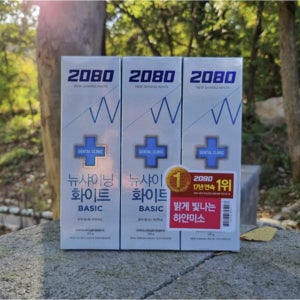 2080 치약 120g x 3입 뉴사이닝 화이트