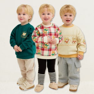 [밀크마일] 유아동 겨울 기모맨투맨/반폴라/긴팔티셔츠 상의 모음전