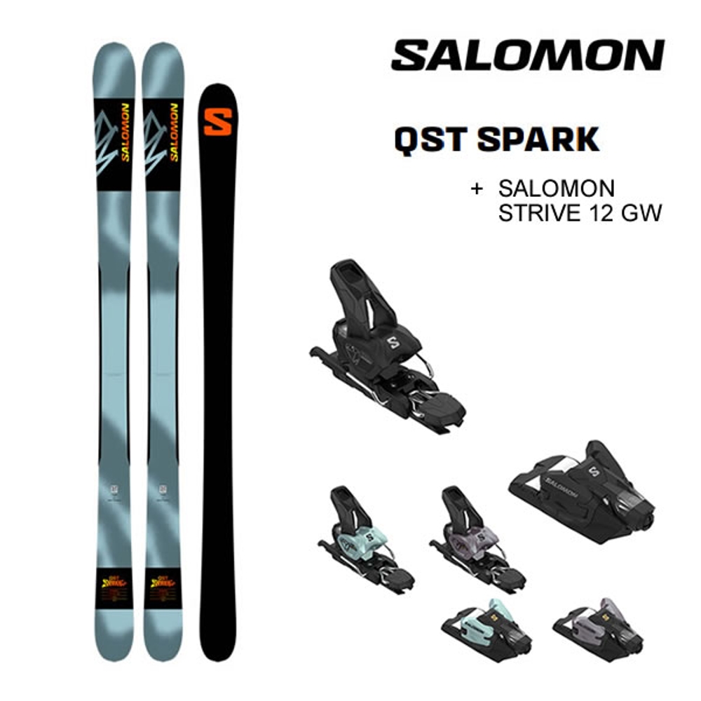 살로몬 스키판 플레이트 2024 QST SPARK + STRIVE 12 GW 90mm 브레이크 55921