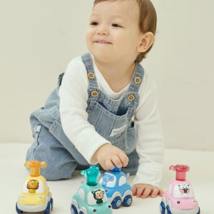 하베브릭스 푸시푸시 아기 자동차 배밀이 장난감 4개세트