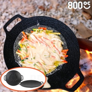 800도씨 그리들 아리수 주물 M 29cm 전골 코팅 팬 캠핑