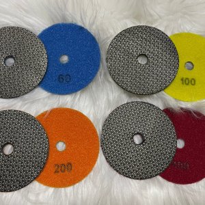 4 인치 다이아몬드 전기 도금 건식 연마 패드 100mm 대리석 타일 화강암 샌딩 디스크