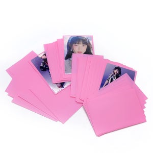 포카 슬리브 칼라 핑크 50매 OPP 카드 꾸미기 배경지 보관