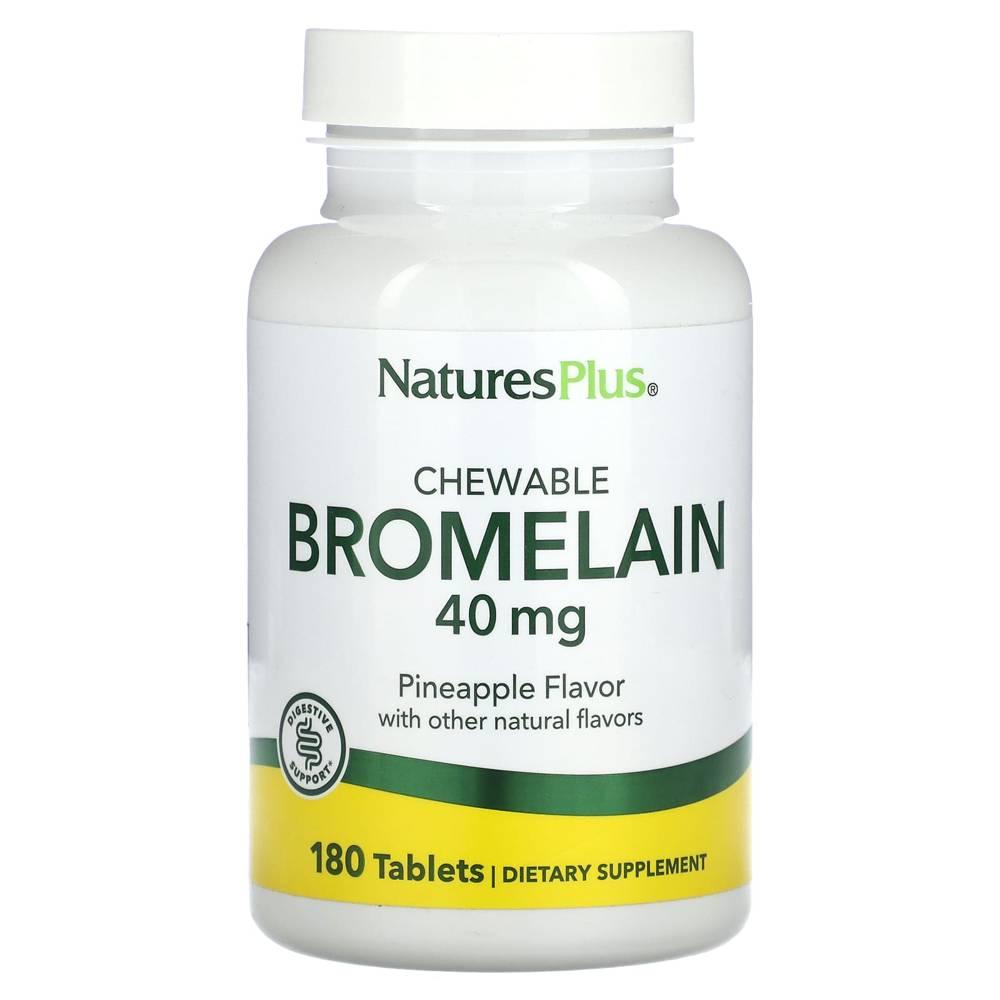 NaturesPlus Bromelain <b>네이처스플러스</b> 츄어블 브로멜라인 40mg 180정