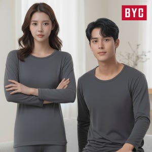 BYC 남자 내복 기모 남성 발열 내의 성인 겨울 타이즈 보온 방한 세트