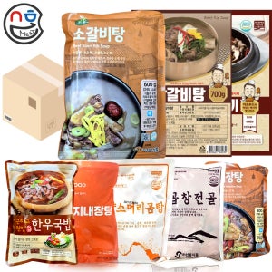 선봉식품 이조푸드 냉동 탕 한박스 모음 소내장탕 600g 외 대왕 갈비탕 육개장 곱창전골