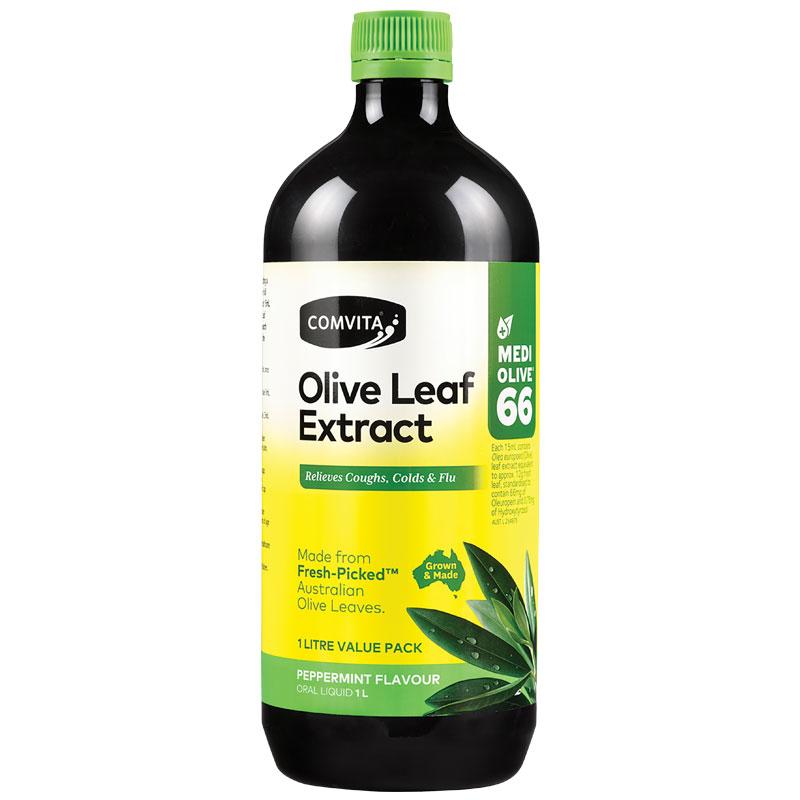 콤비타 <b>올리브 리프</b> 잎 <b>익스트랙트</b> 추출물 페퍼민트 1L (호주) Comvita Olive Leaf Extract