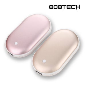 808 USB C타입 양면 발열 휴대용 충전식 보조배터리 손난로 전기 핫팩 5000mAh