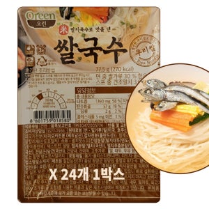 칠갑농산 오린 우리쌀국수 멸치맛 77.5g 24개 1박스