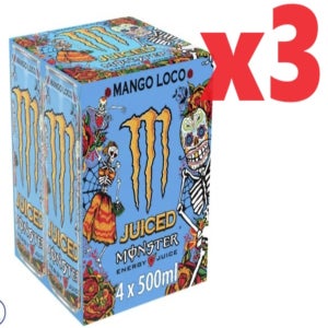 [영국발송] 500ml 12캔 몬스터 망고 로코 에너지 드링크 Monster mango loco Energy Drink