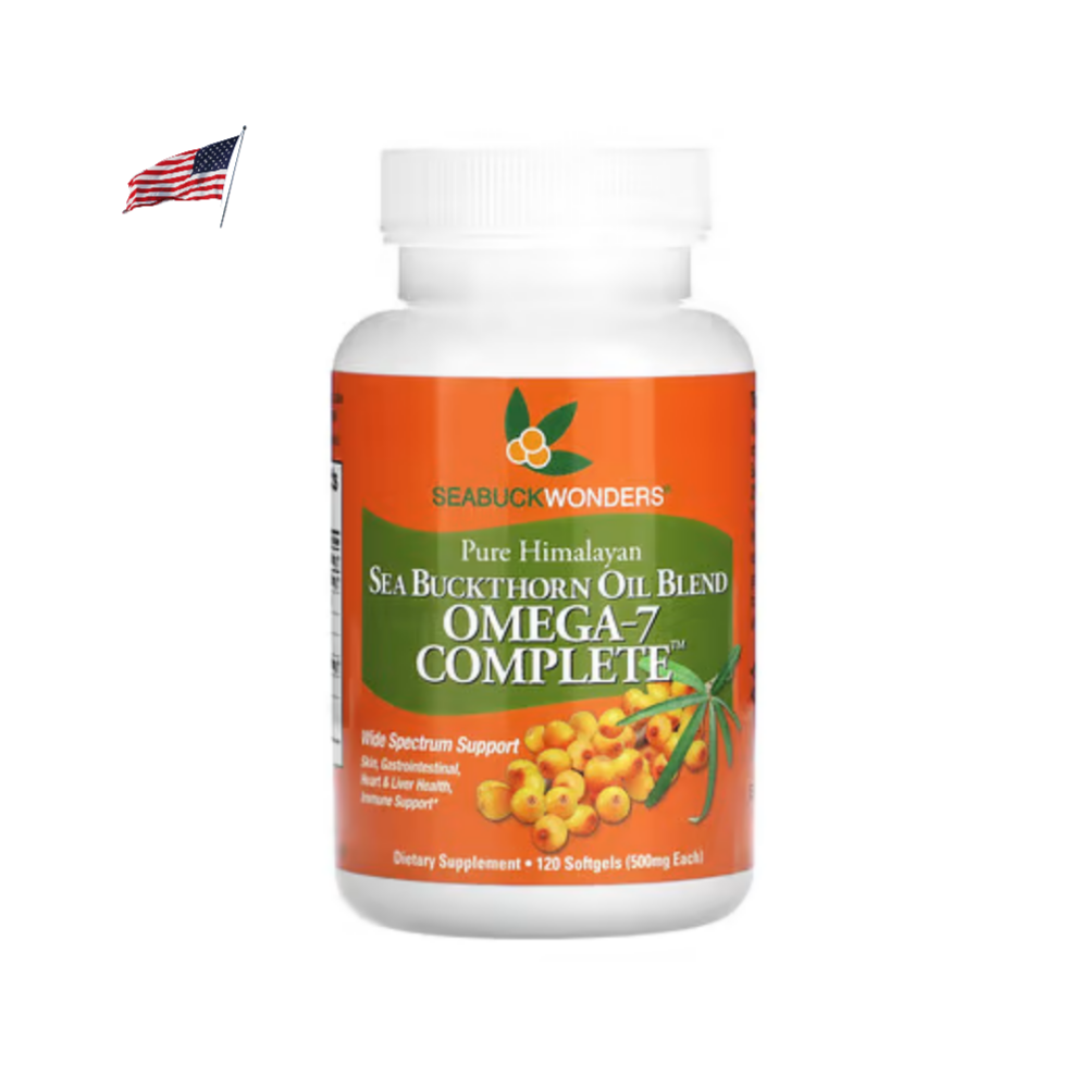 씨벅원더스 씨벅톤 오일 산자나무 <b>오메가</b> <b>7</b> <b>세븐 컴플리트</b> 500mg 120캡슐
