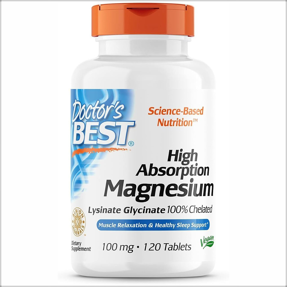 닥터베스트 고흡수 마그네슘 글리시네이트 킬레이트화 100mg 120타블렛