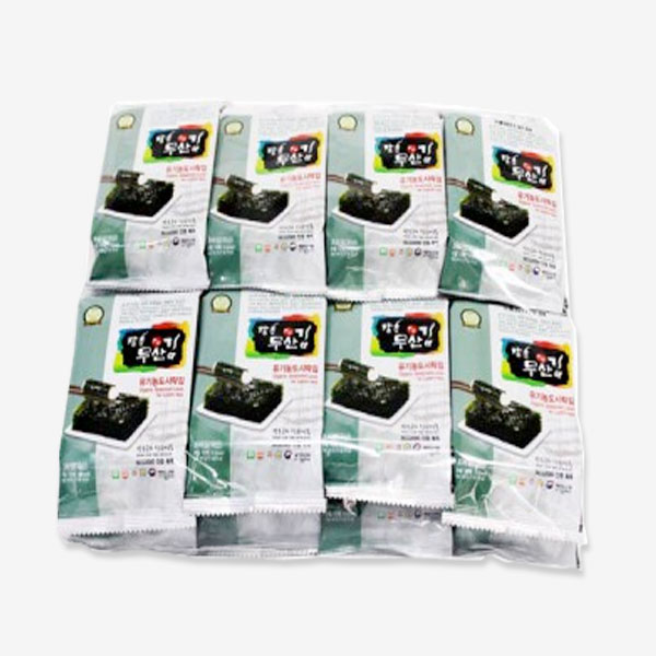 Organic Sunflower Oil Samdan Dosirak Gim (Seaweed) 9-cut 10 sheets, 16 packs