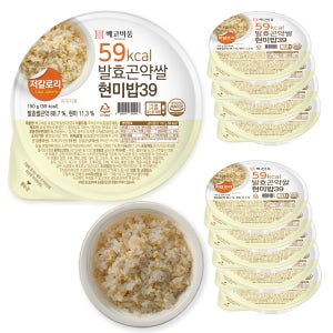빼고비움 최저 칼로리 100g당 39kcal 발효곤약쌀현미밥39 150g, 10개