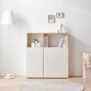 로쏘 푸에고 3단 전면 도어 수납 책장 1000 거실 서재