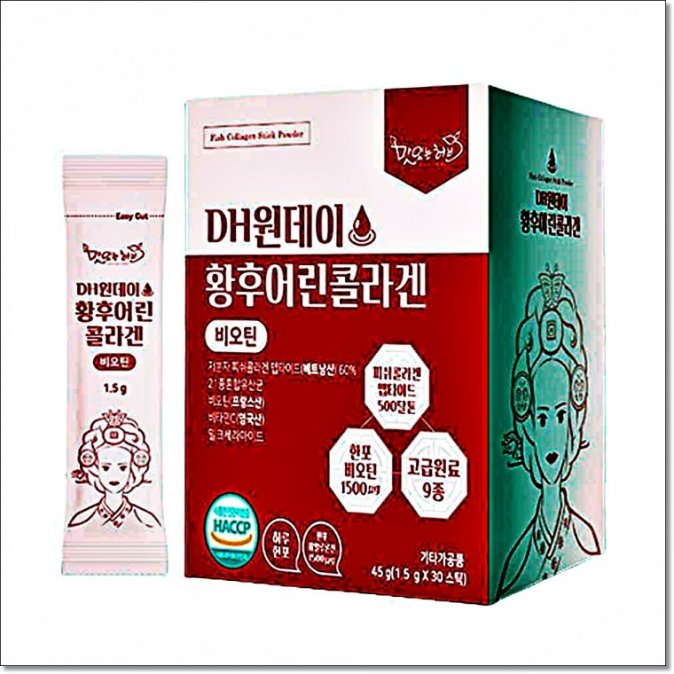 <b>DH원데이 황후어린콜라겐</b> 비오틴 1.5g 30스틱 500달톤