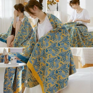 바스타월 비치타월 항공기 일등석 담요 특수 휴대용 소형 기내에서 사용되는 이불