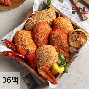 닭신 바삭 크런치 닭가슴살 3종 36팩 / 스팀통살