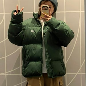 나이키 NSW 패딩 자켓 퍼 그린 아시아핏 점퍼 FB7369-323 트래킹 캠핑 겨울 잠바 데일리룩 한정판