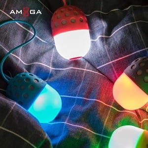 아모가 LED 블루투스 스피커 SOUND-T 휴대용 아웃도어 감성 무드등