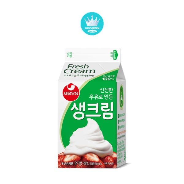 서울우유 생크림 500ml 프리미엄 동물성 생크림 아이스포장 무료