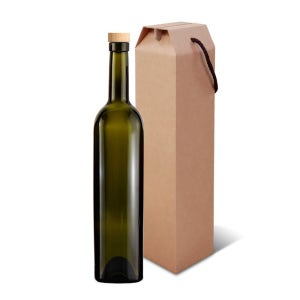 유리병 와인병 사각 WN750 나무코르크캡+선물상자 세트구성