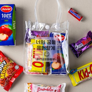 투명 주 스간식 구디백 (소) 이벤트 생일 단체선물 과자 답례품 회사 직장 학교 학생 행사