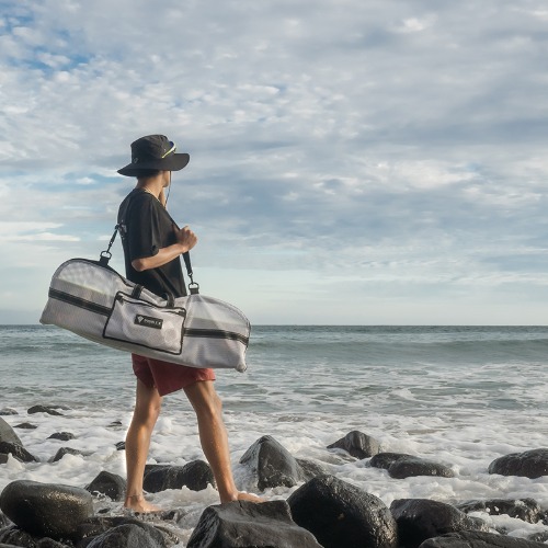 프리다이빙장비 물놀이 스쿠버 해루질 가방 / 더블케이 화이트 메시 핀백