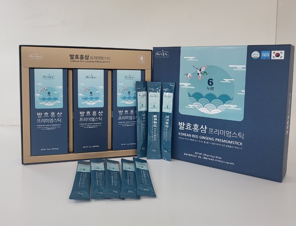<b>한국인삼내츄럴</b> 6년근 <b>발효홍삼</b>액 추출액 프리미엄<b>스틱</b> 액상차 30포