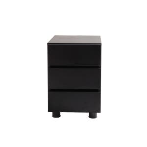 오프레임 스토리지3 storage 3단 서랍장 OUT도어 블랙시리즈 이동형 책상 수납장