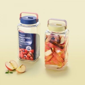 락앤락 숨쉬는 유리용기 3L (네임택 포함) 담금주병,수제과일청,밀폐유리병 (LNG554)