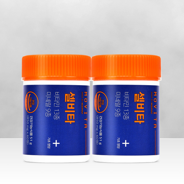 <b>모비타</b> 셀비타 종합 올인원 A B C D 미네랄 독일 면역 비타민 30정, 2개