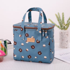 브라운베어 다크블루 보온 보냉가방 -중 피크닉가방 캠핑 체험학습 도시락가방 이유식