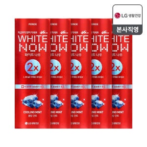 페리오 화이트나우 쿨링민트 치약 120g 5개