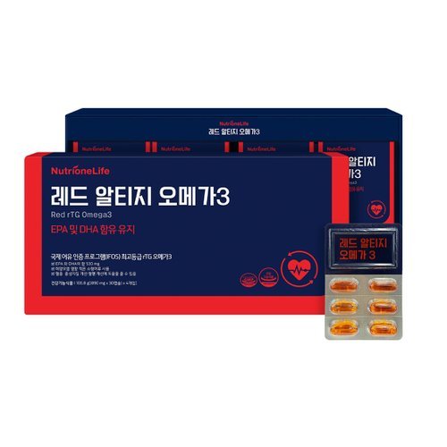 뉴트리원 <b>레드</b>알티지<b>오메가</b>3 4개입 선물세트