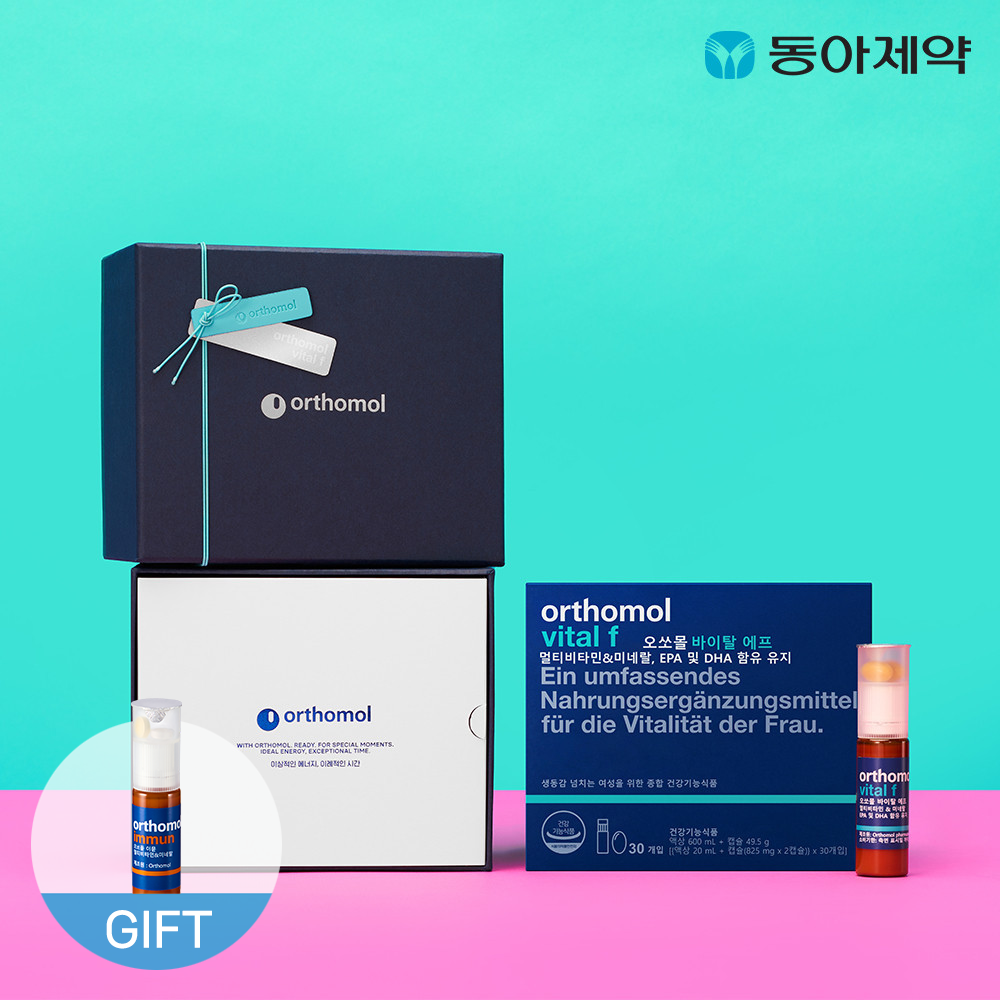 멀티비타민 <b>오쏘몰</b> 바이탈 F 30일분 + 1일분 + 쇼핑백 / 알티지 오메가3 500mg 함유