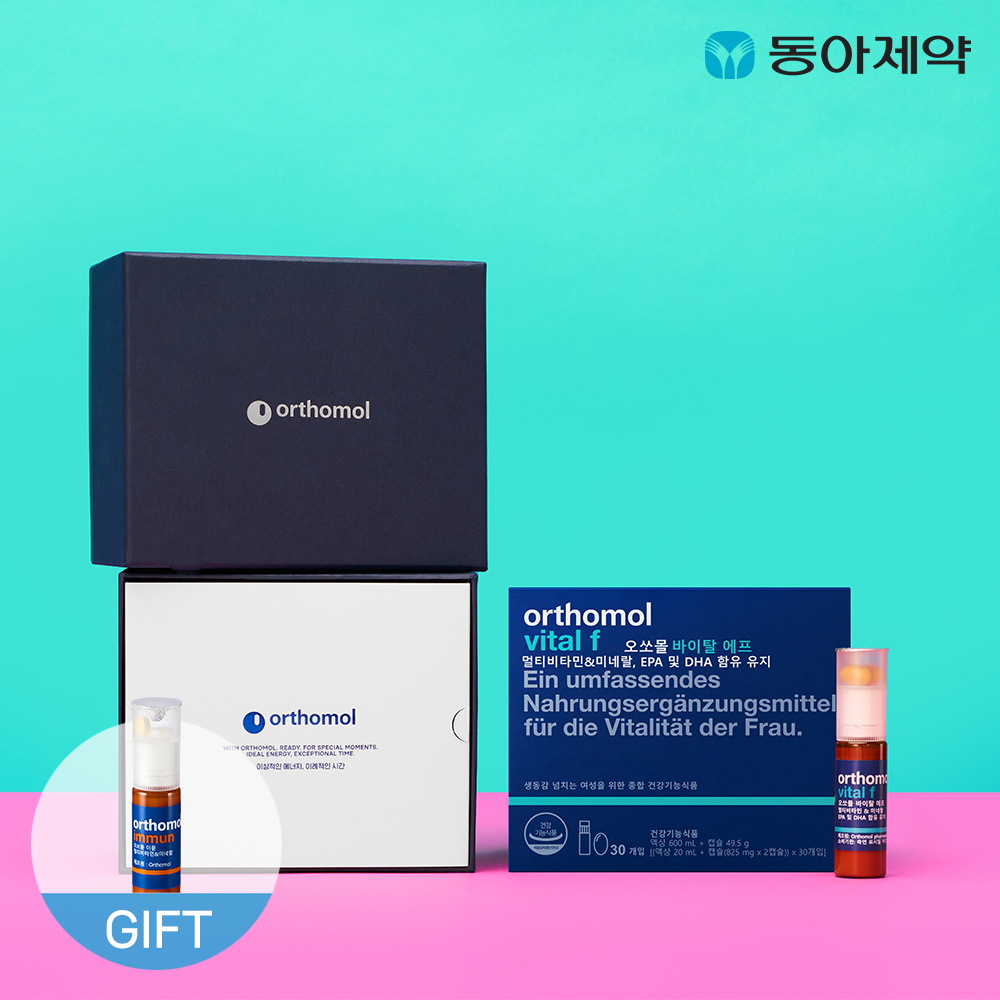 멀티비타민 <b>오쏘몰</b> 바이탈 F 30일분 + 1일분 + 쇼핑백 / 알티지 오메가3 500mg 함유