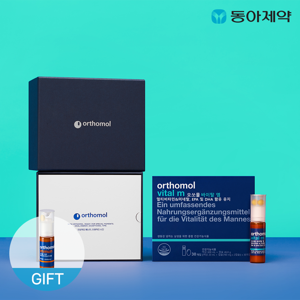 멀티비타민 <b>오쏘몰</b> 바이탈 M 30일분 + 1일분 + 쇼핑백 / 알티지 오메가3 500mg 함유