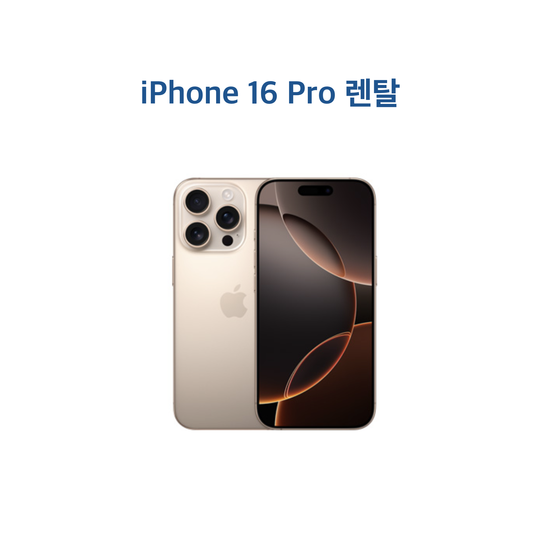 [렌탈] 아이폰 16 Pro 공기계 대여 / 아이폰 렌탈 / iPhone 렌탈